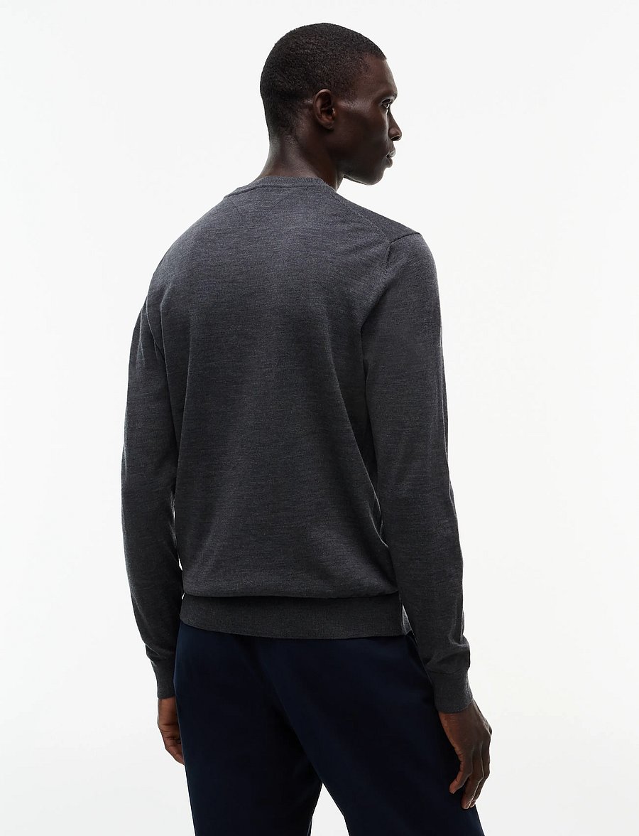 Tommy Hilfiger - NY MERINO CREWNECK SWEATER - Ümara kaelusega - dark grey heather - 2