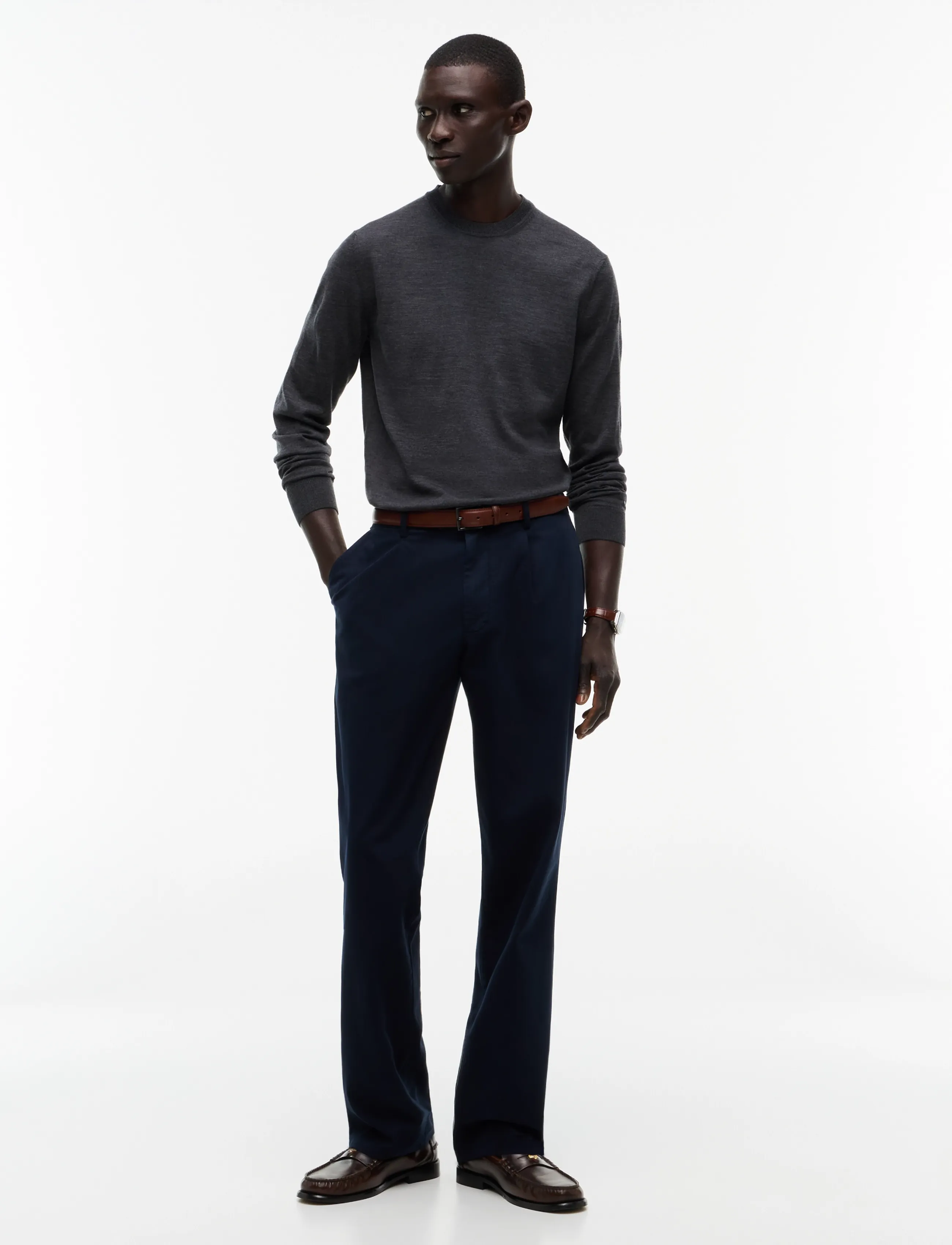 Tommy Hilfiger - NY MERINO CREWNECK SWEATER - Ümara kaelusega - dark grey heather - 4