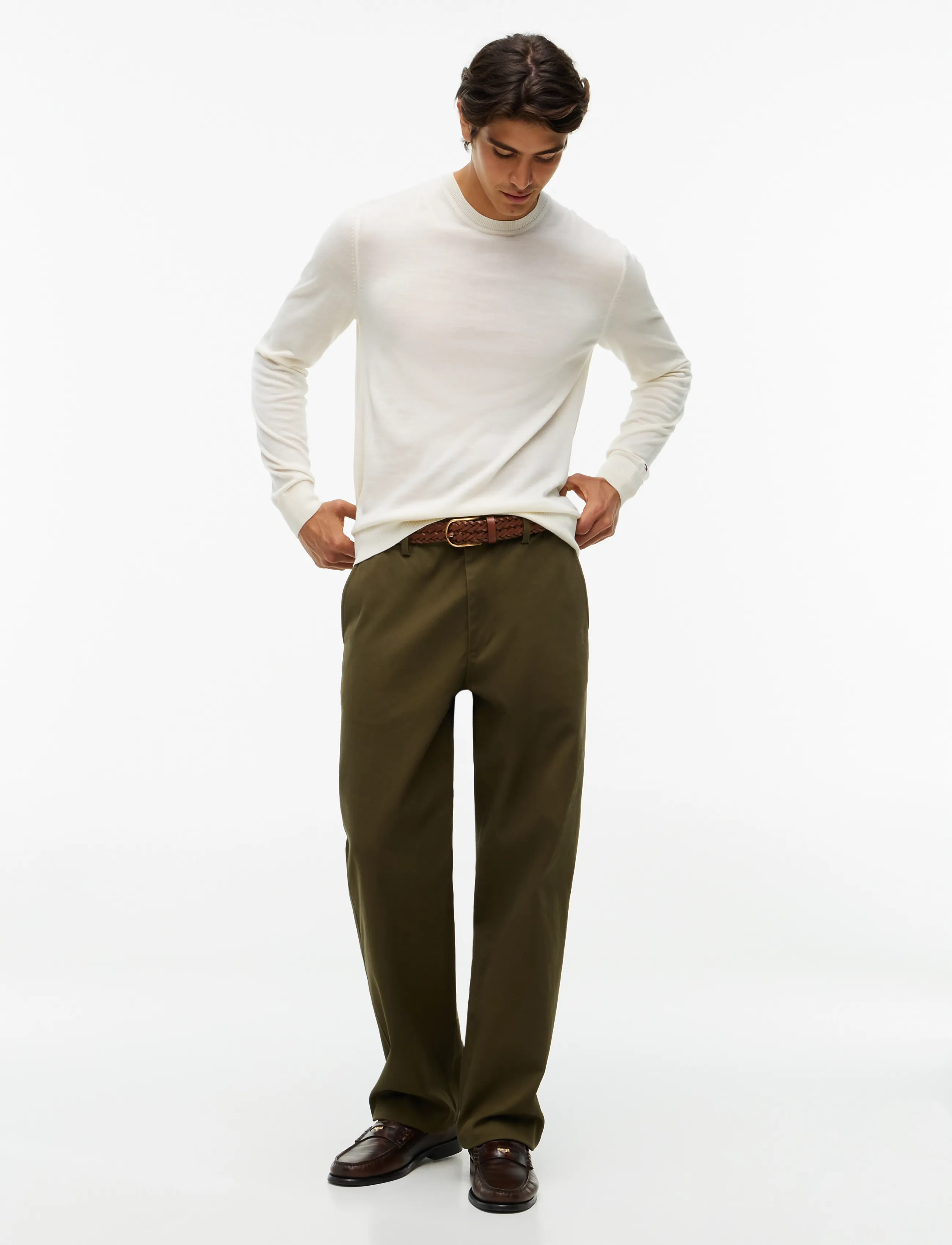 Tommy Hilfiger - NY MERINO CREWNECK SWEATER - rund hals - ivory petal - 4