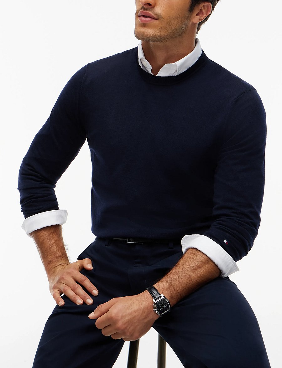Tommy Hilfiger - NY MERINO CREWNECK SWEATER - rund hals - navy blue - 3