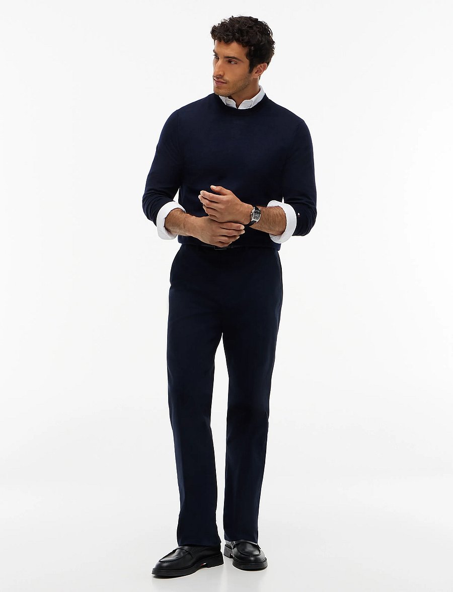 Tommy Hilfiger - NY MERINO CREWNECK SWEATER - rund hals - navy blue - 4