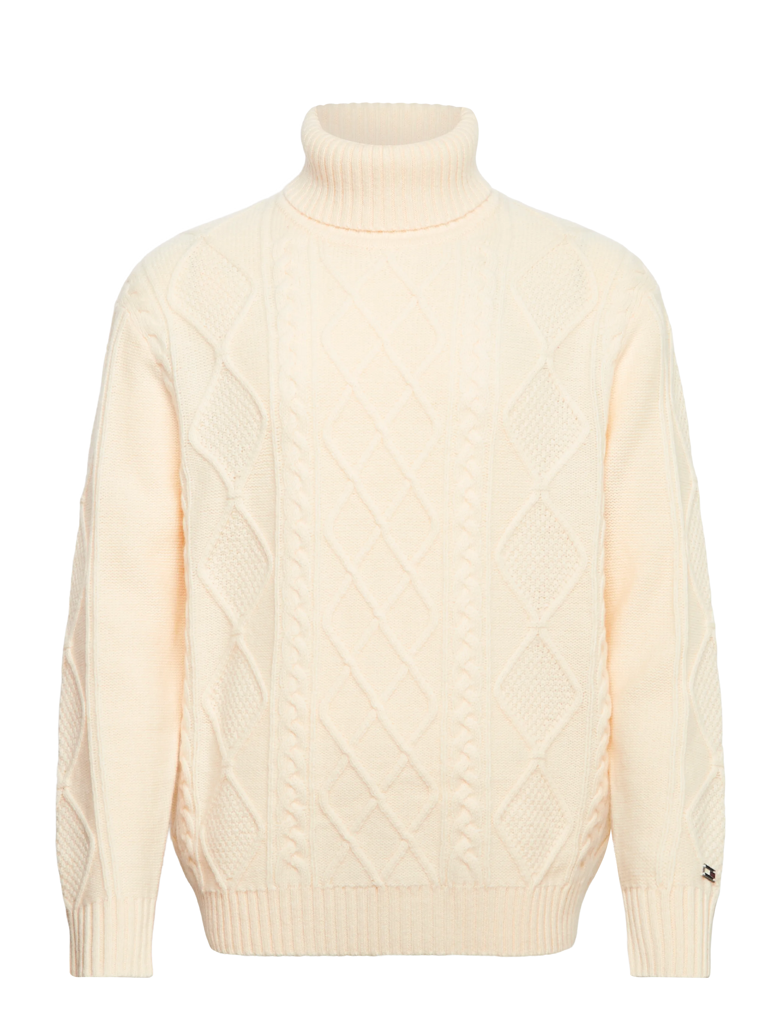 Tommy Hilfiger NY  WOOL CABLE SWEATER - Kleidung - IVORY PETAL / cream