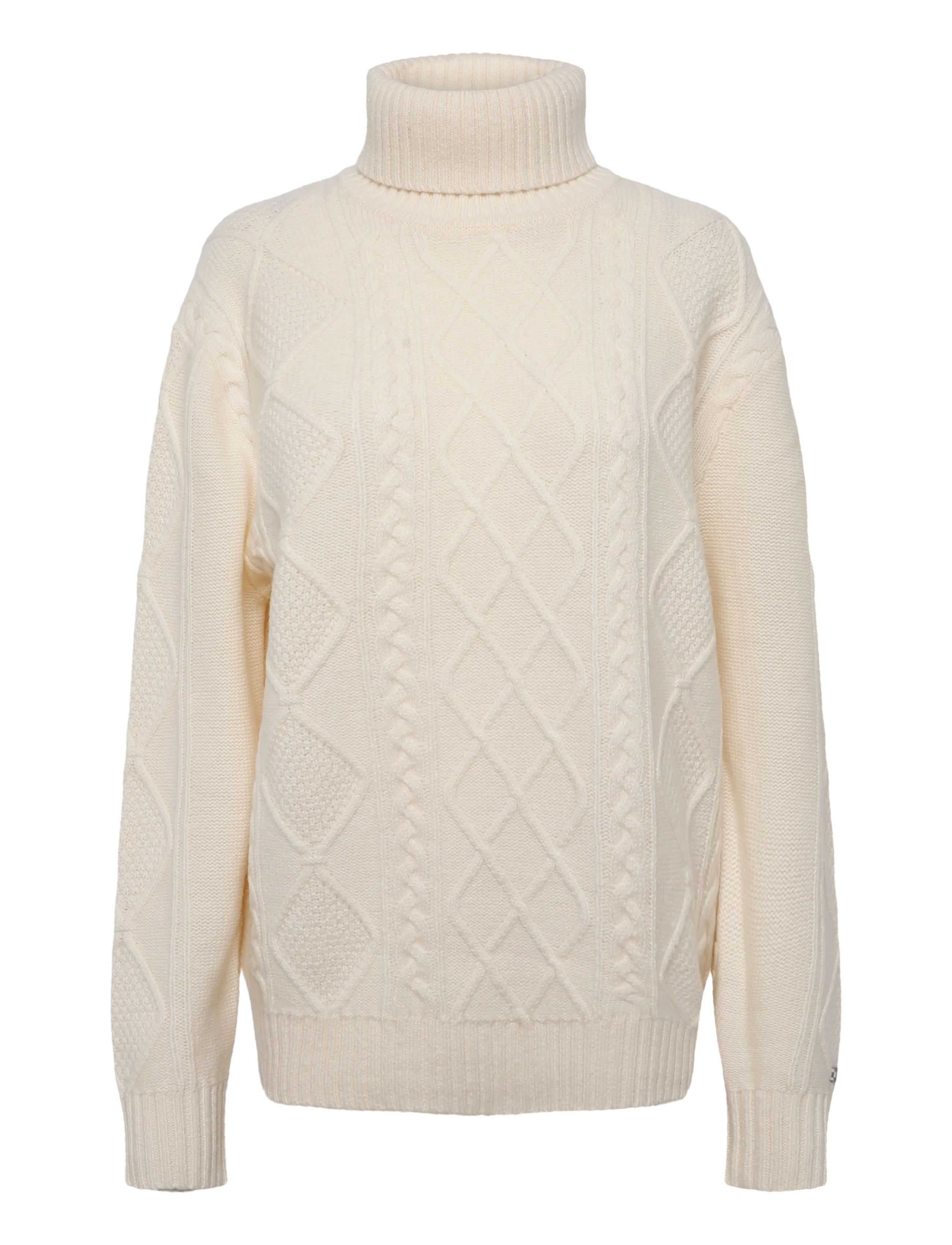 Tommy Hilfiger - NY  WOOL CABLE SWEATER - rollkragenpullover - ivory petal - 1