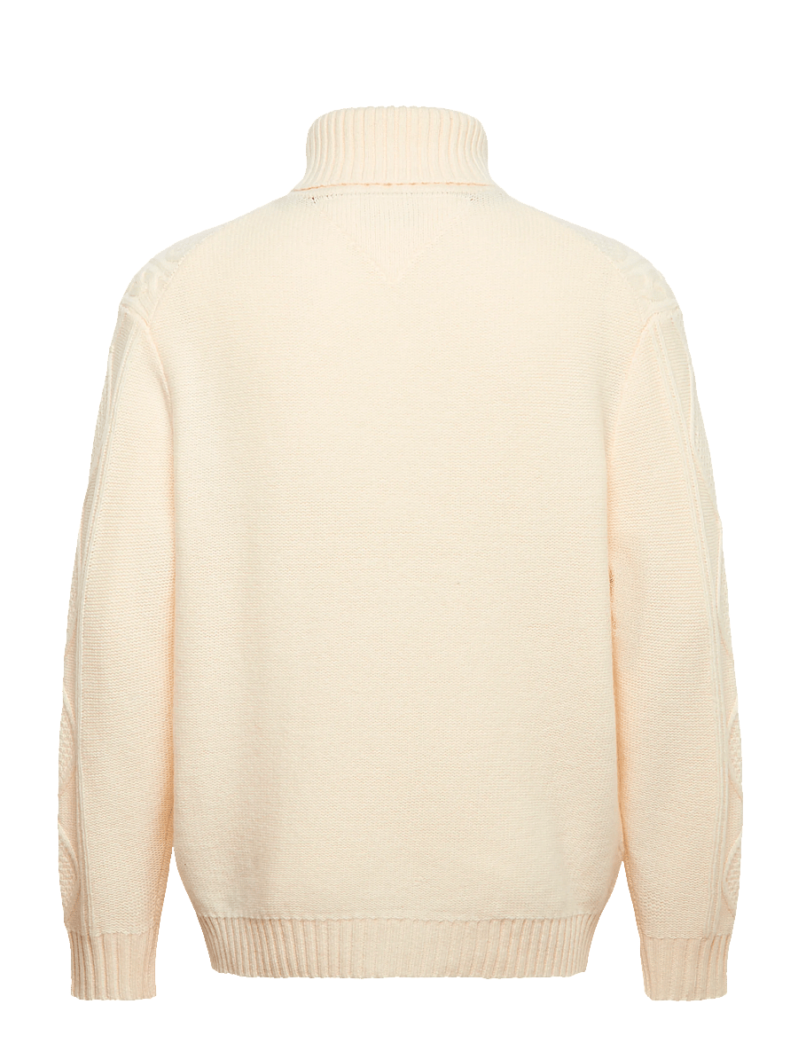 Tommy Hilfiger - NY WOOL CABLE SWEATER - rollkragenpullover - ivory petal - 2