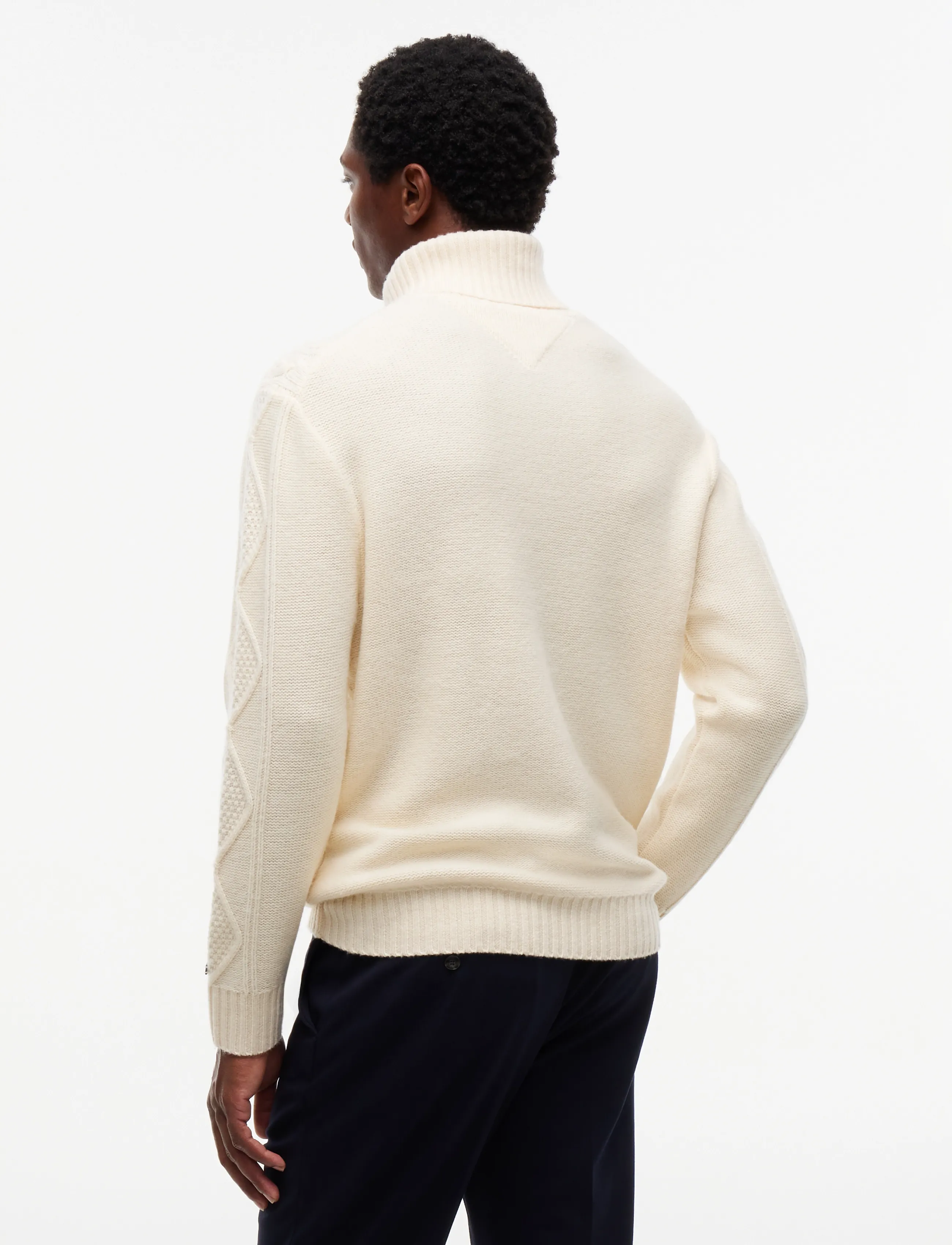 Tommy Hilfiger - NY  WOOL CABLE SWEATER - rollkragenpullover - ivory petal - 3