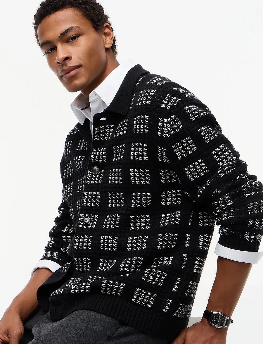 Tommy Hilfiger - NY BUTTON UP CARDIGAN - black - 3