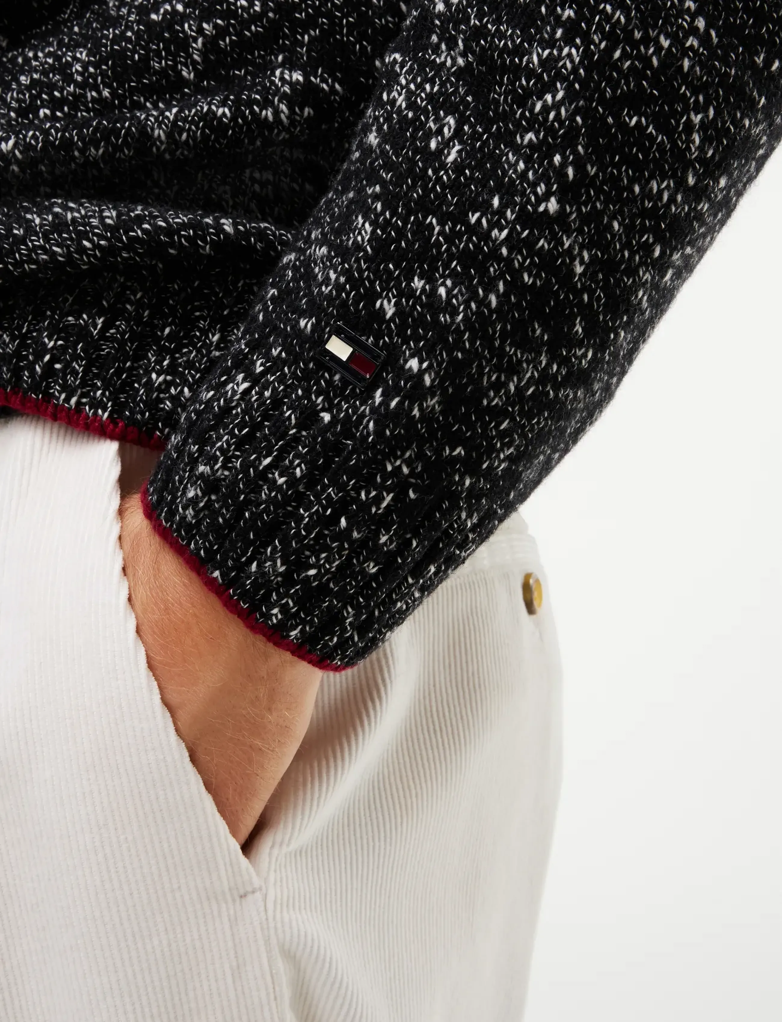 TOMMY HILFIGER Ny Donegal Cneck Sweater stickade tröjor herr – bild 3
