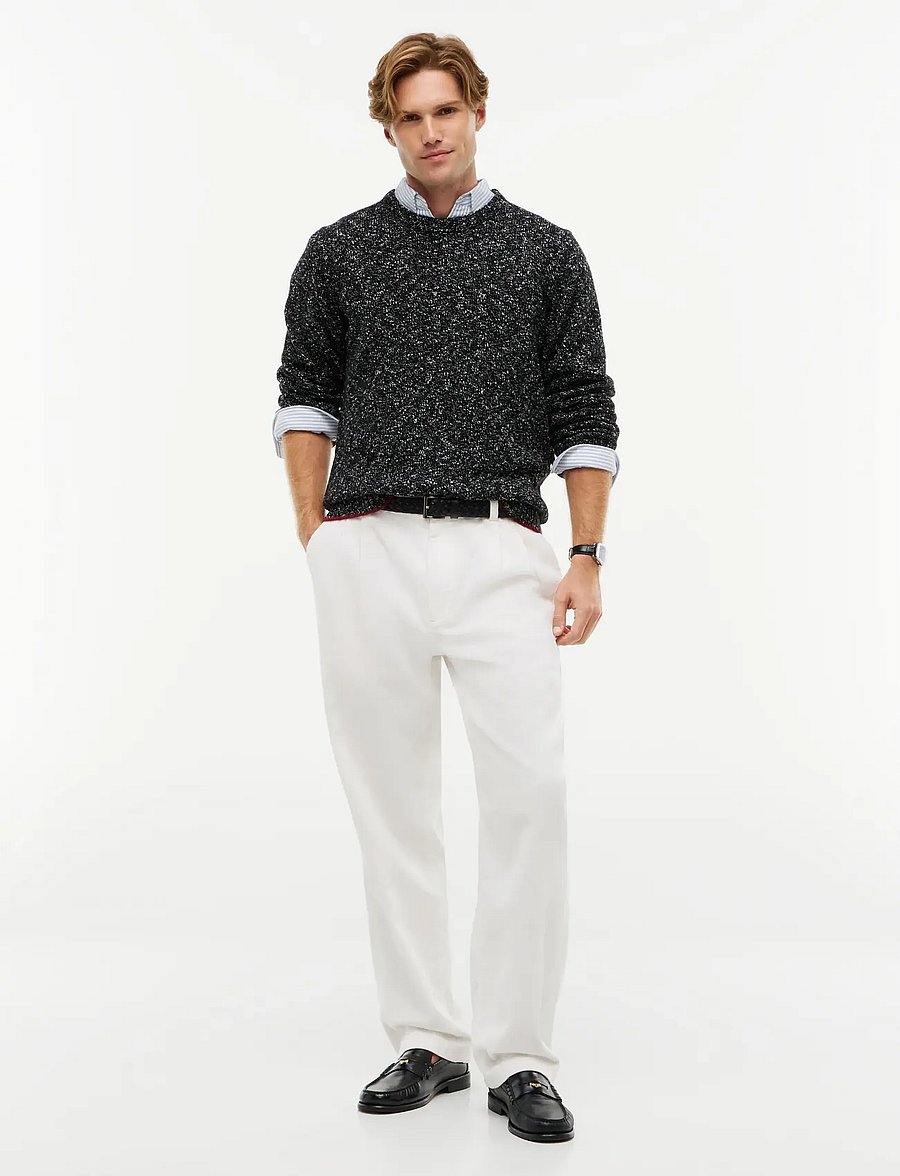 Tommy Hilfiger - NY DONEGAL CNECK SWEATER - pyöreäaukkoiset - navy blue - 5