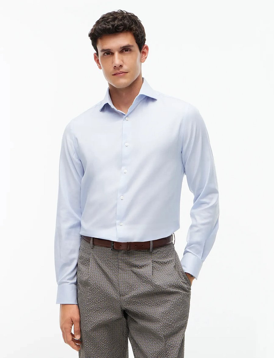 Tommy Hilfiger - NY FLEX COLLAR DOBBY SHIRT - freizeithemden - sweet blue - 0