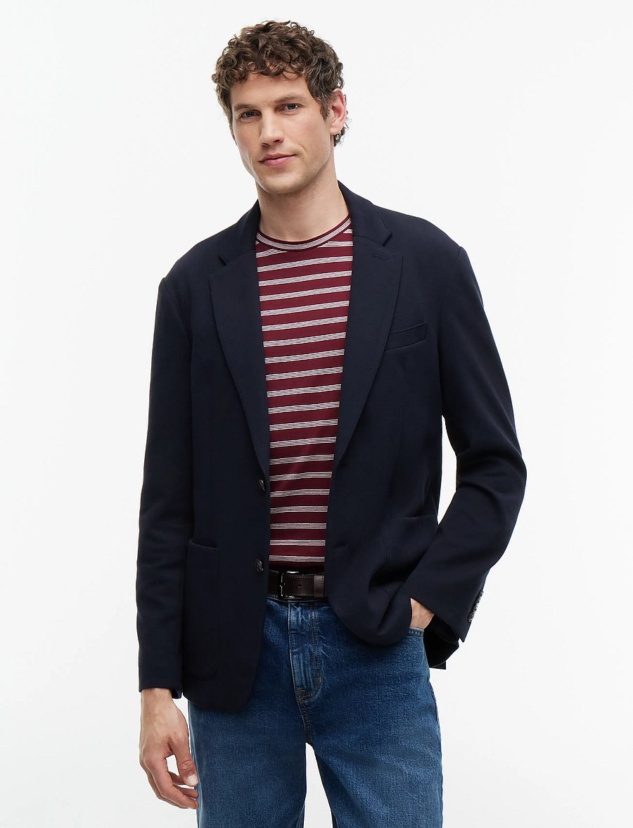 Tommy Hilfiger - NY KNITTED BLAZER - single breasted blazers - navy blue - 0