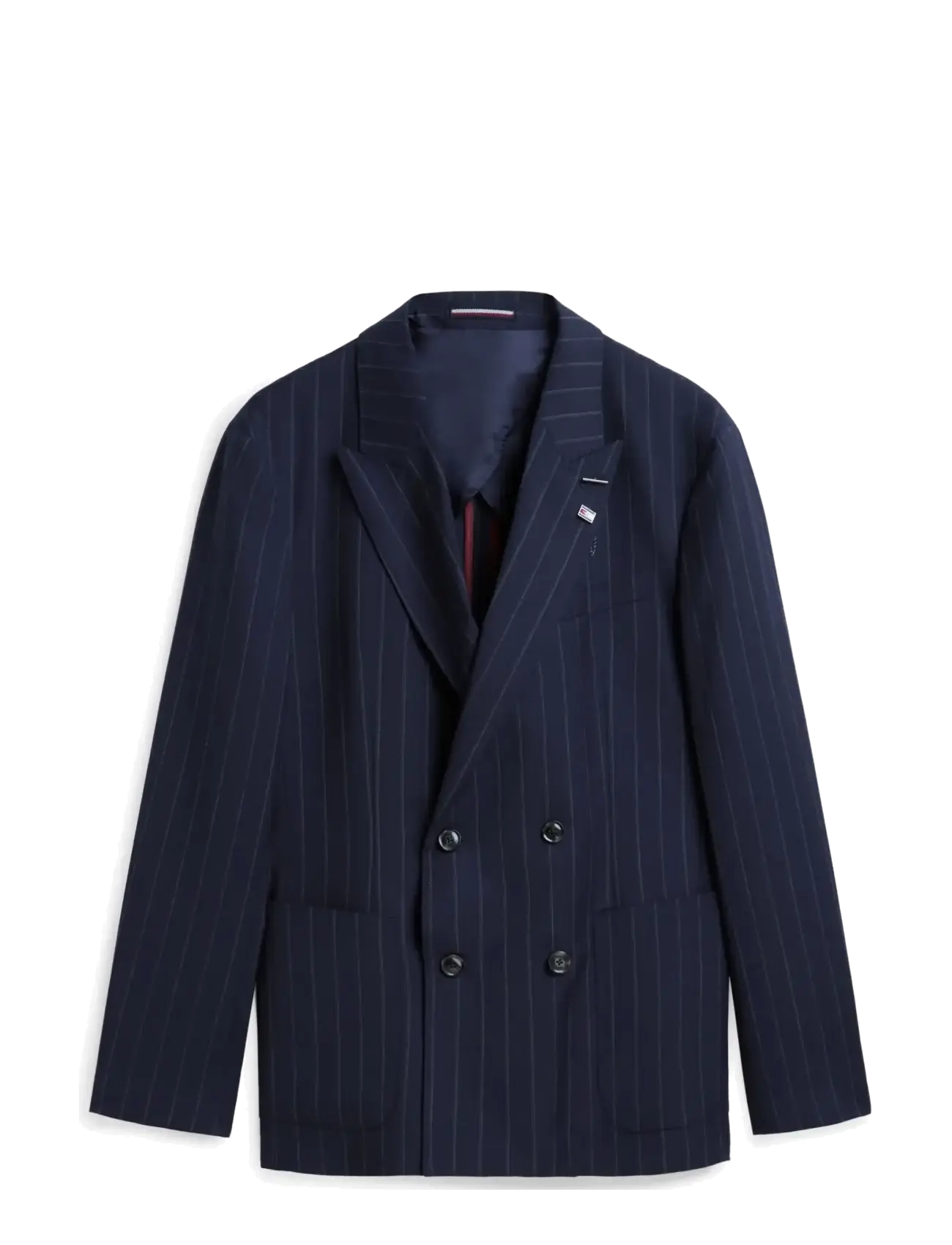 Tommy Hilfiger NY DB PINSTRIPE BLAZER - Dubbelknäppta kavajer - NAVY BLUE WHITE / navy