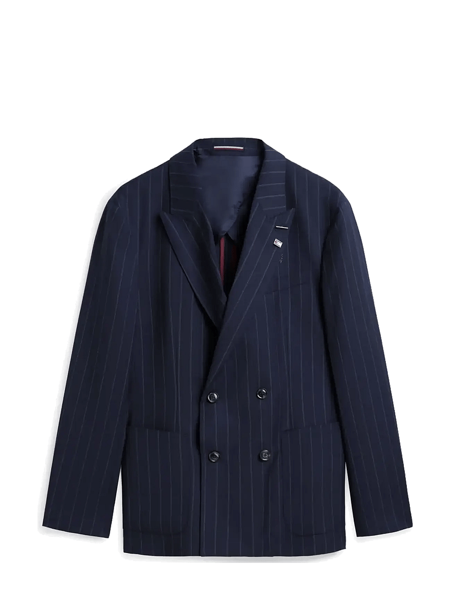 Tommy Hilfiger - NY DB PINSTRIPE BLAZER - zweireiher - navy blue white - 1