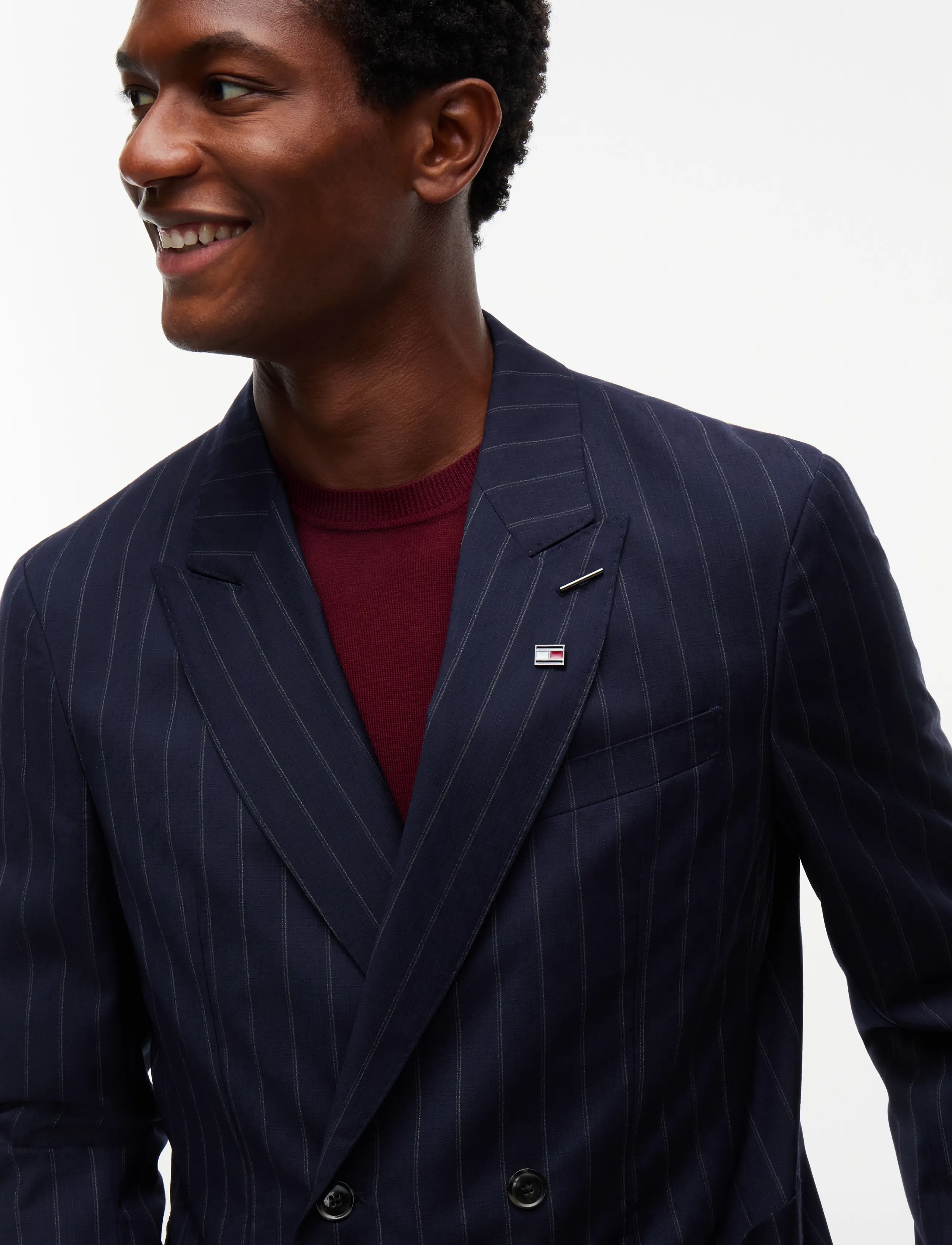 Tommy Hilfiger - NY DB PINSTRIPE BLAZER - navy blue white - 3