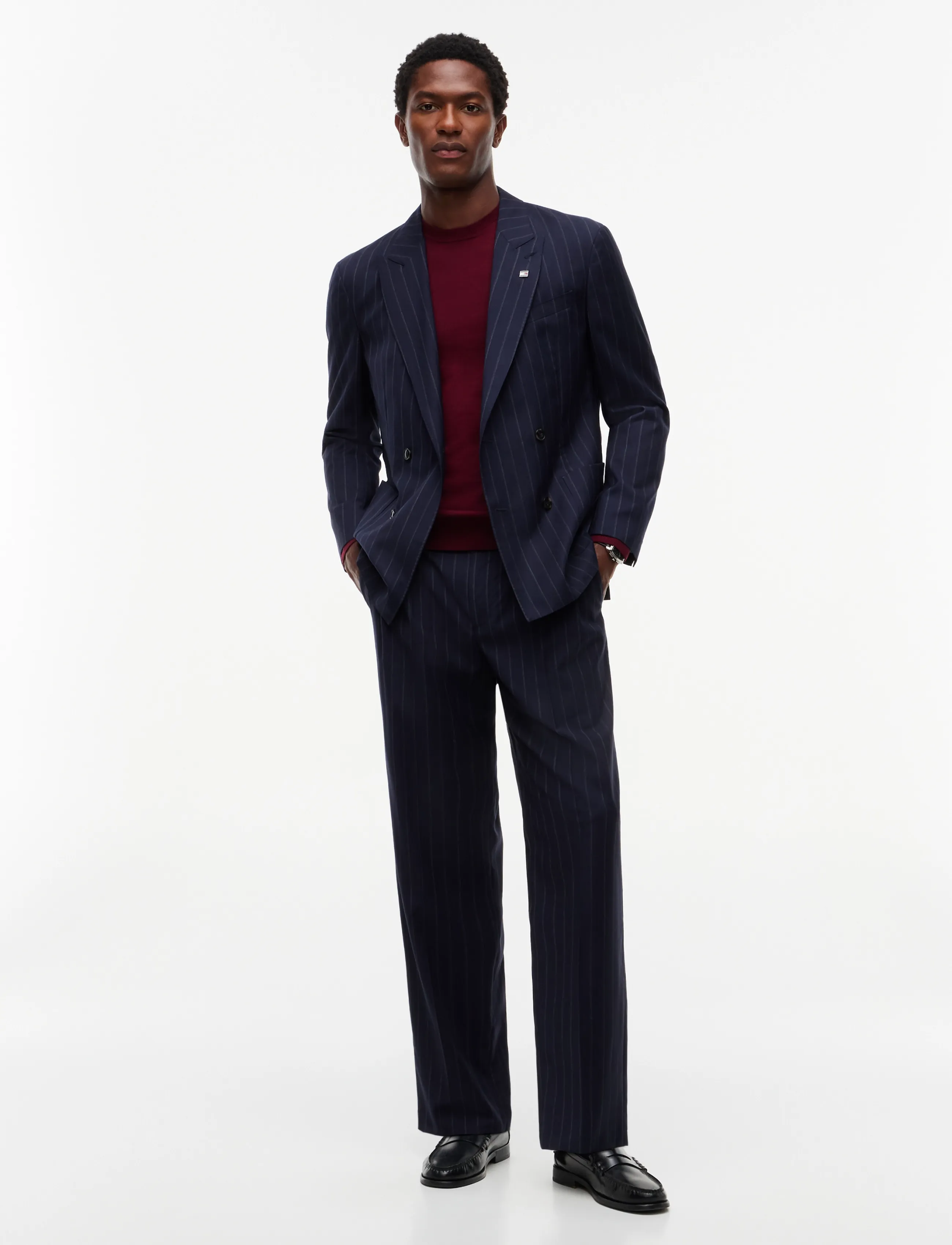 Tommy Hilfiger - NY DB PINSTRIPE BLAZER - navy blue white - 4