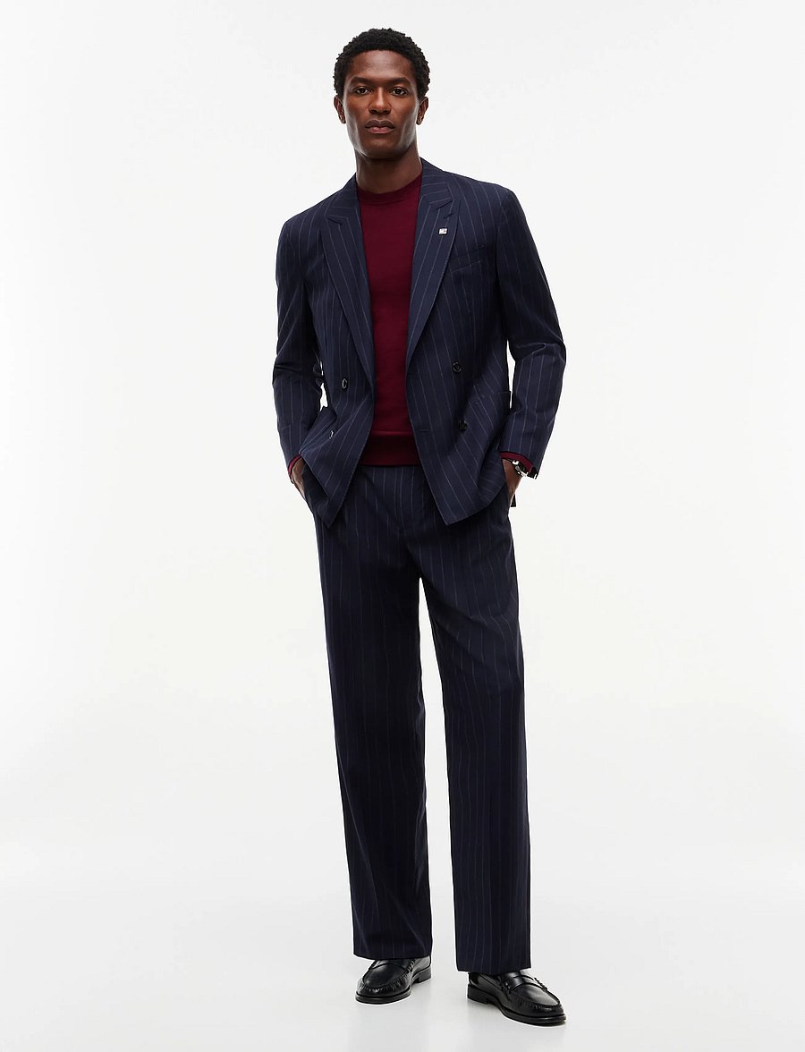 Tommy Hilfiger - NY DB PINSTRIPE BLAZER - zweireiher - navy blue white - 4