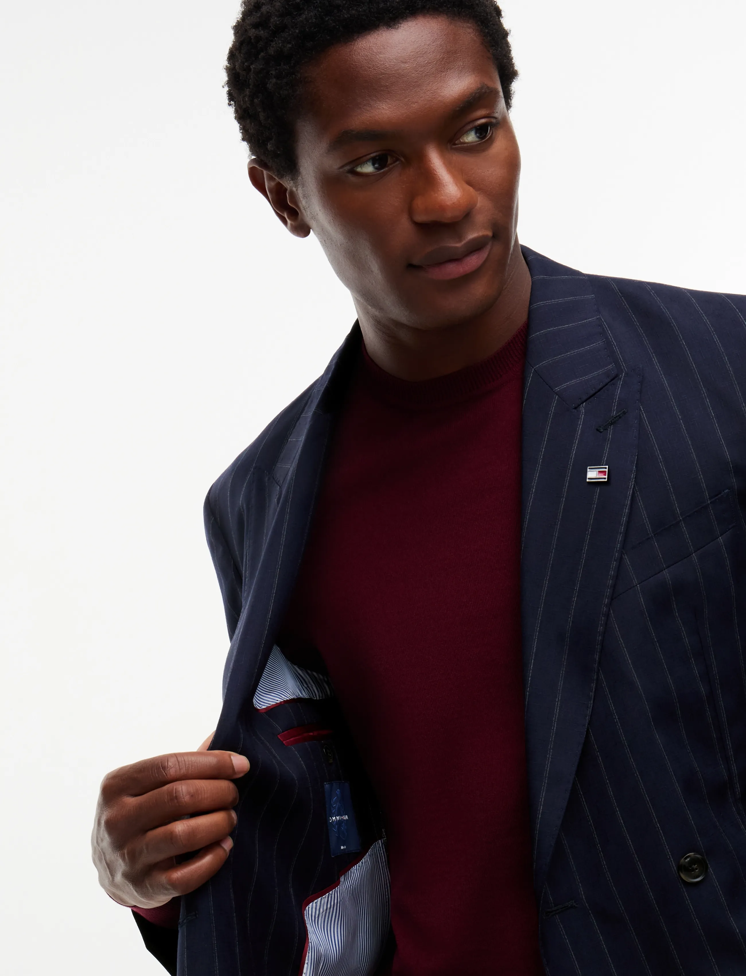 Tommy Hilfiger - NY DB PINSTRIPE BLAZER - navy blue white - 5
