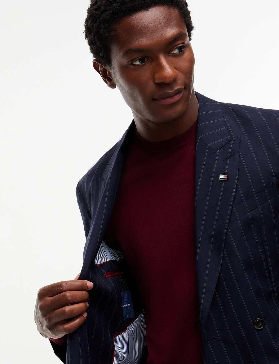 Tommy Hilfiger - NY DB PINSTRIPE BLAZER - zweireiher - navy blue white - 5