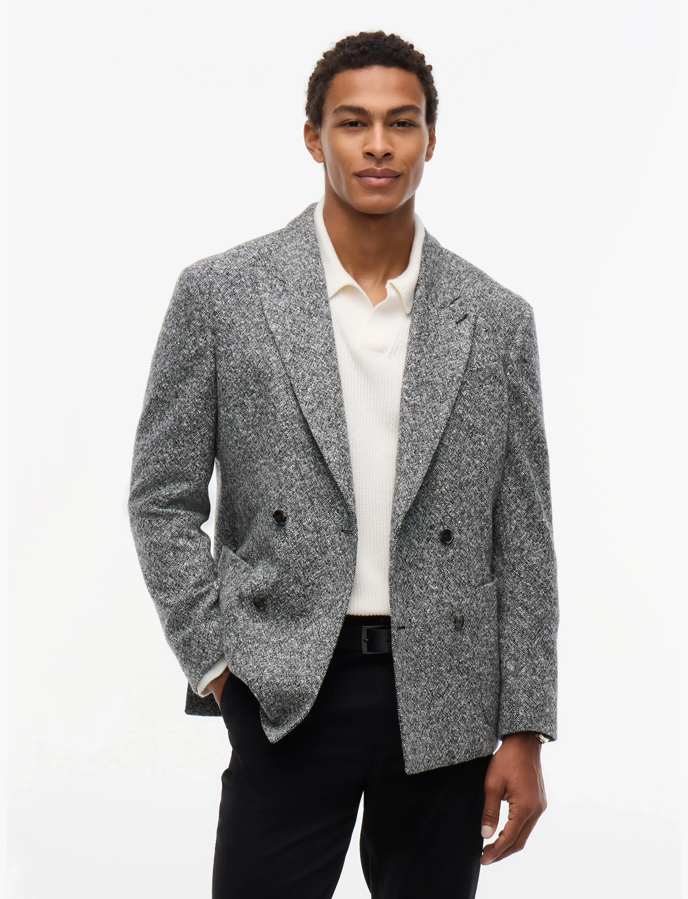 Tommy Hilfiger NY DB DONEGAL BLAZER - Partywear - DARK GREY HEATHER / grey
