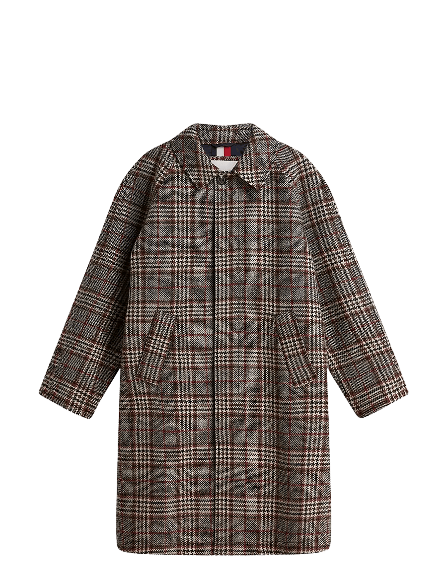 Tommy Hilfiger - WOOL CHECK COAT - wollmäntel - brown glenn check - 0