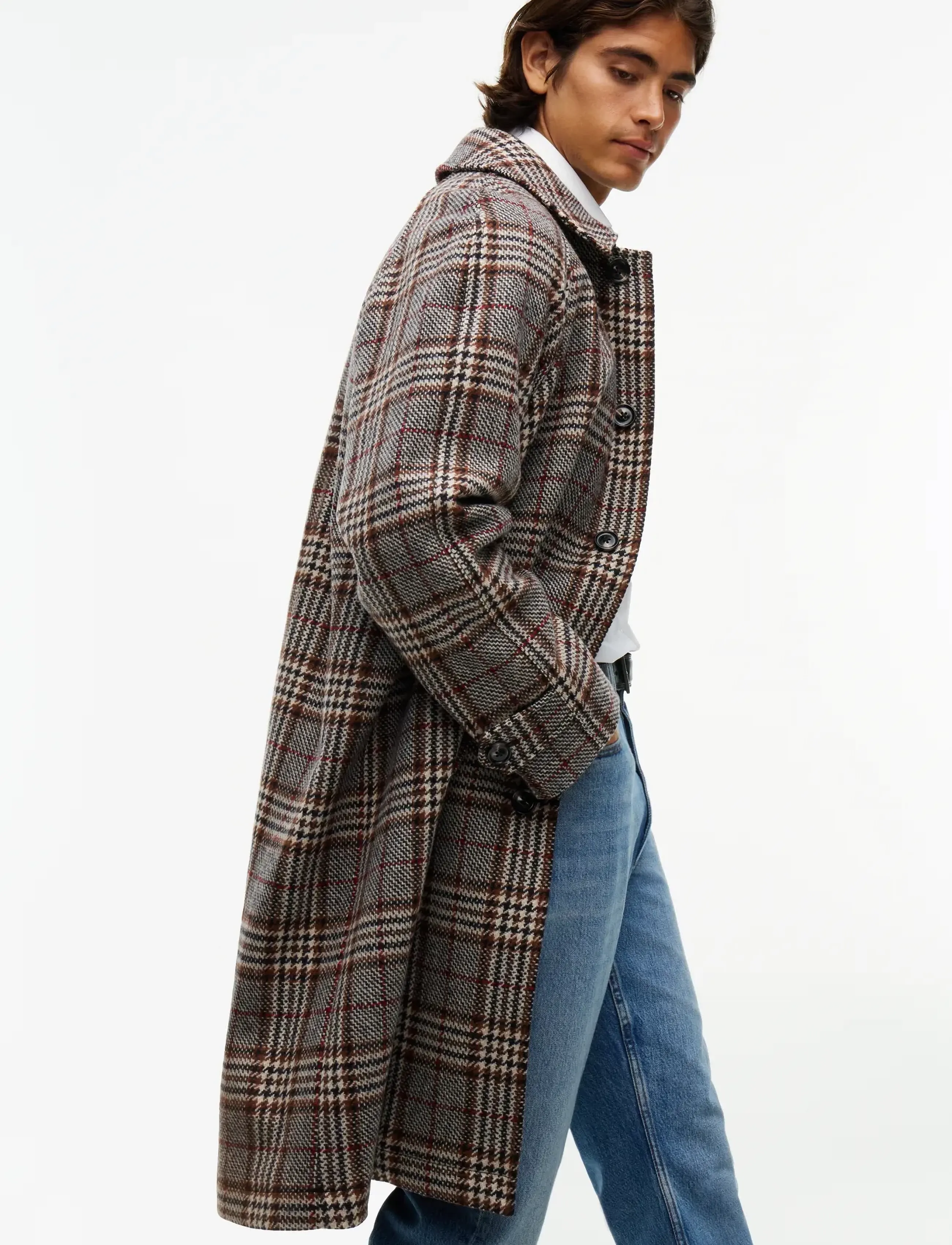 Tommy Hilfiger - WOOL CHECK COAT - villased mantlid - brown glenn check - 3