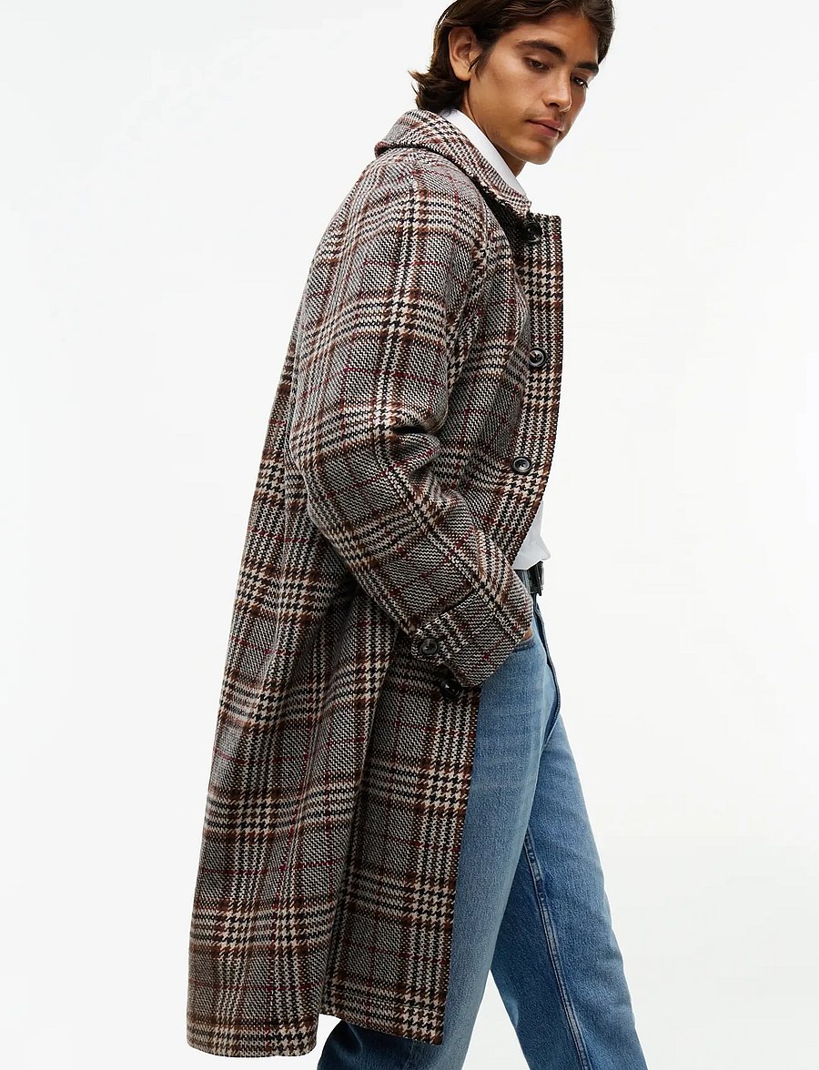Tommy Hilfiger - WOOL CHECK COAT - villased mantlid - brown glenn check - 3