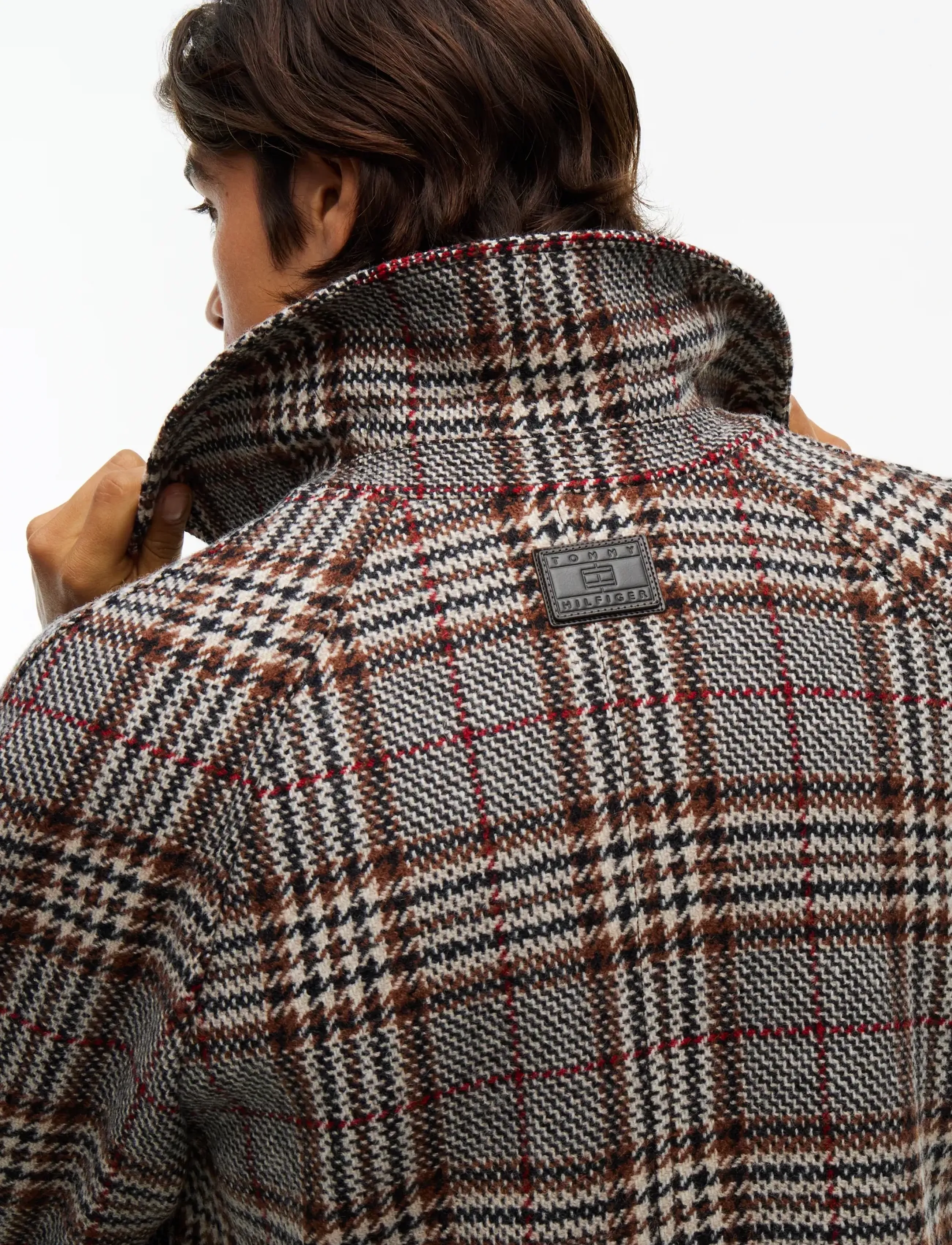 Tommy Hilfiger - WOOL CHECK COAT - villased mantlid - brown glenn check - 4