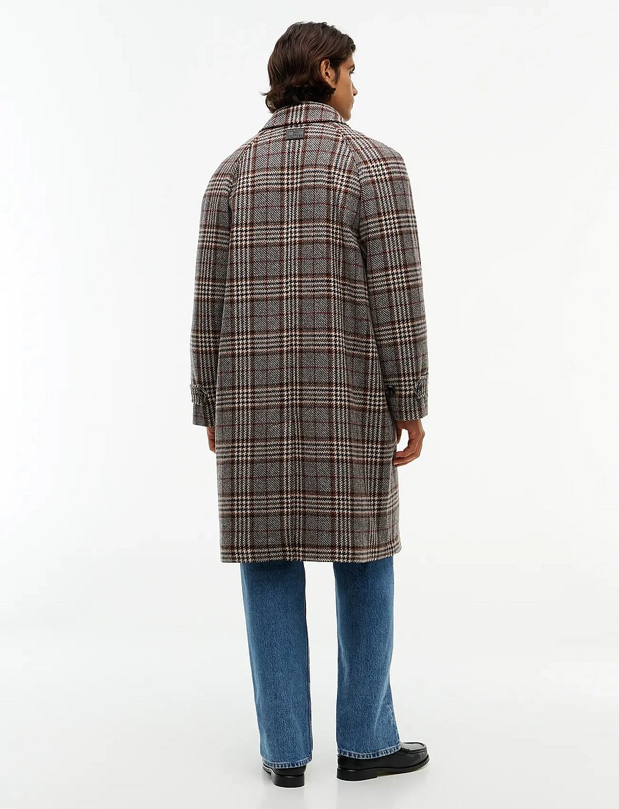 Tommy Hilfiger - WOOL CHECK COAT - villased mantlid - brown glenn check - 5