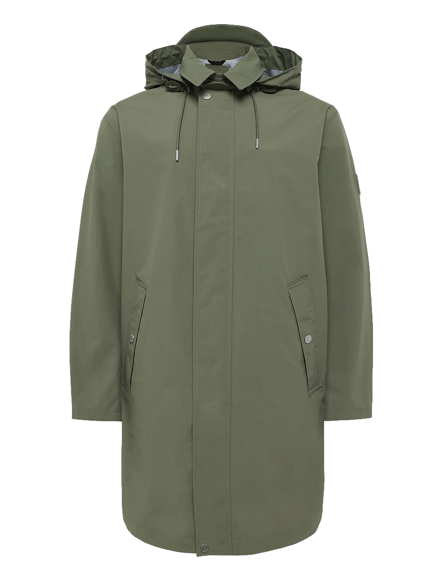 Tommy Hilfiger - 3L HOODED MAC - regnjackor - ghost fern - 1