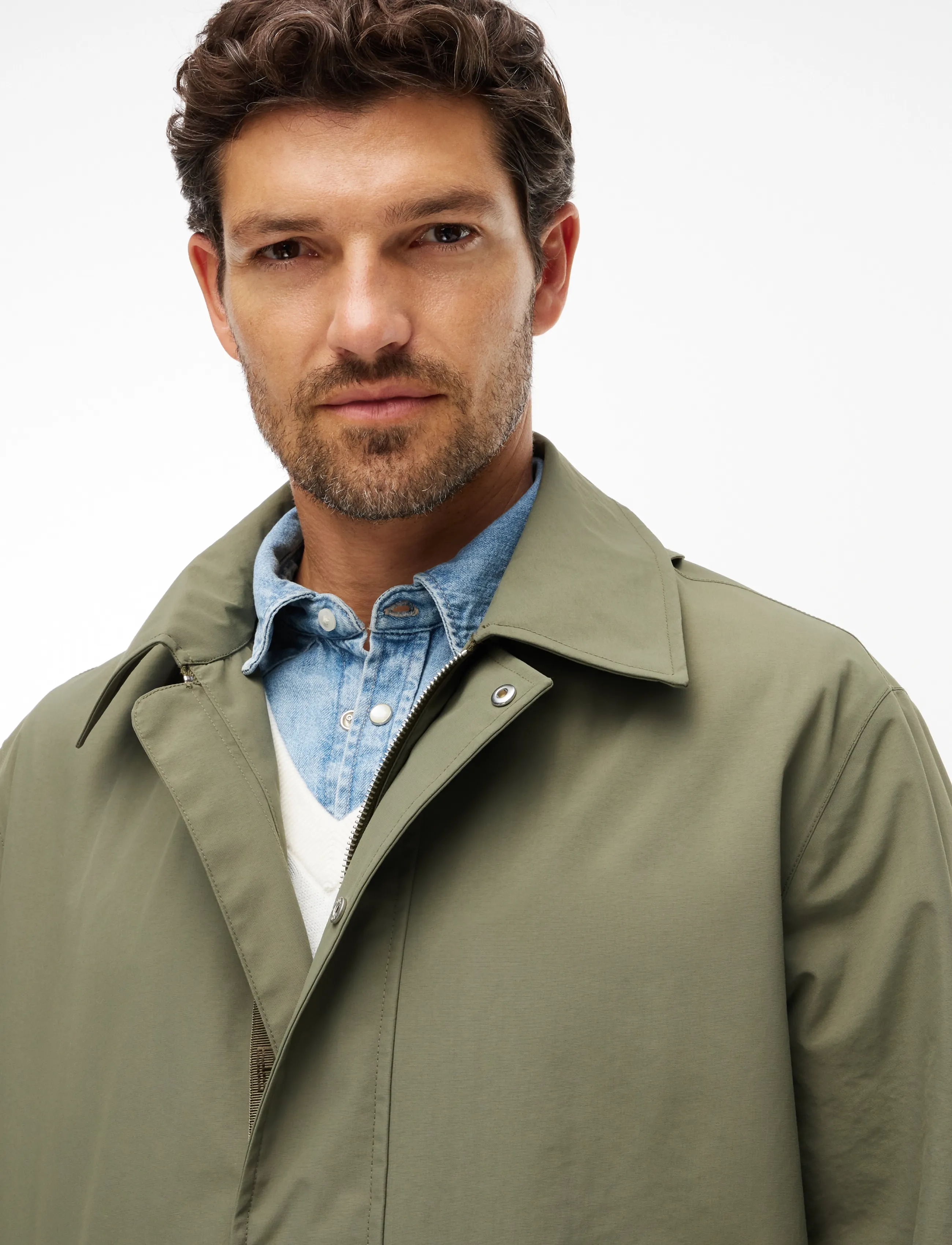 Tommy Hilfiger - 3L HOODED MAC - regnjackor - ghost fern - 3