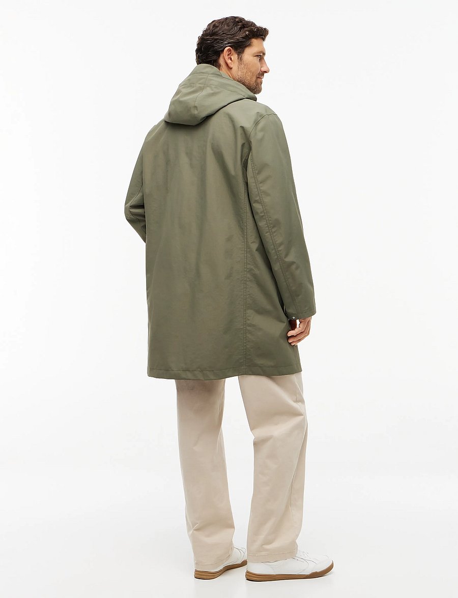 Tommy Hilfiger - 3L HOODED MAC - regnjackor - ghost fern - 5