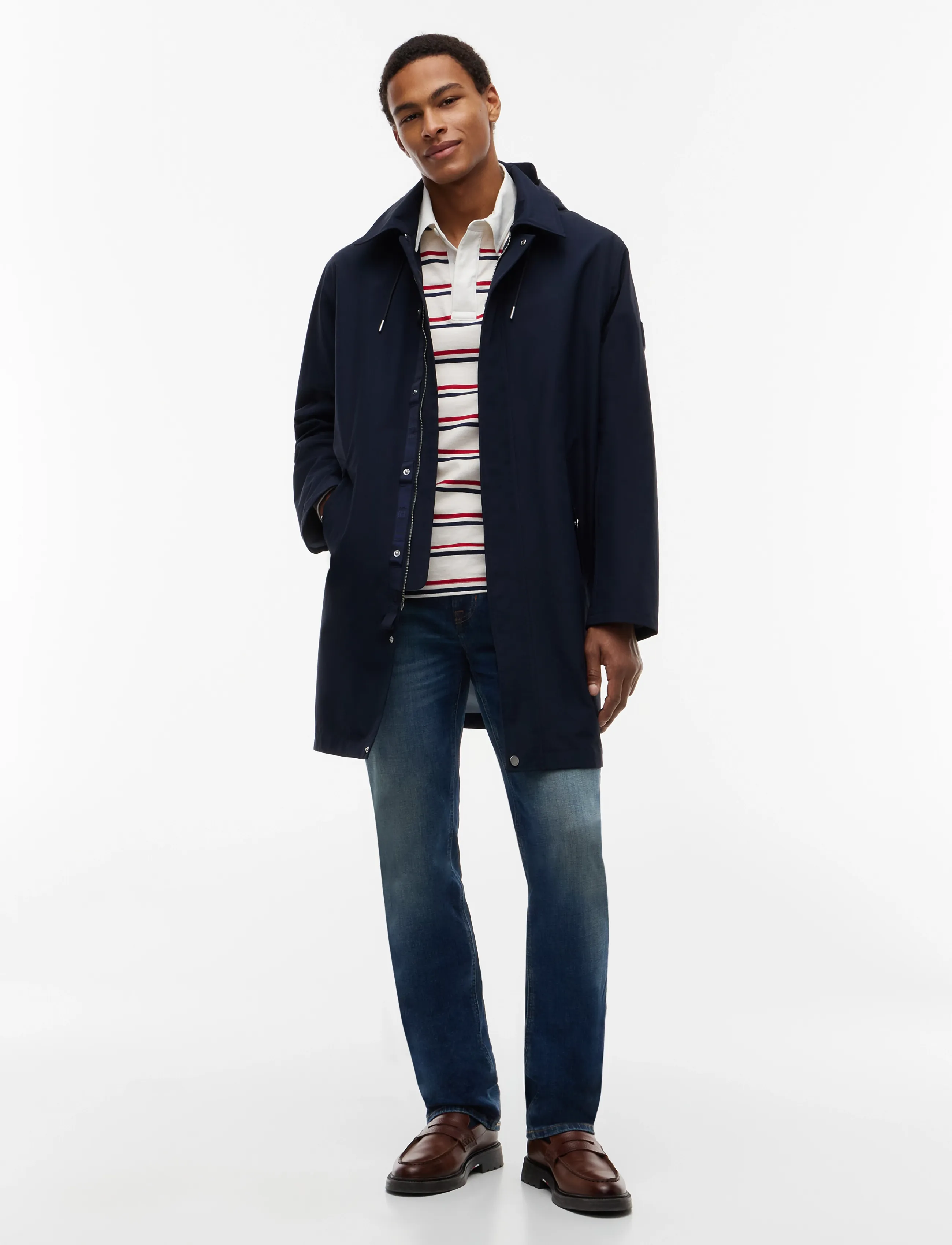 Tommy Hilfiger 3L HOODED MAC - Regenmäntel - NAVY BLUE / navy