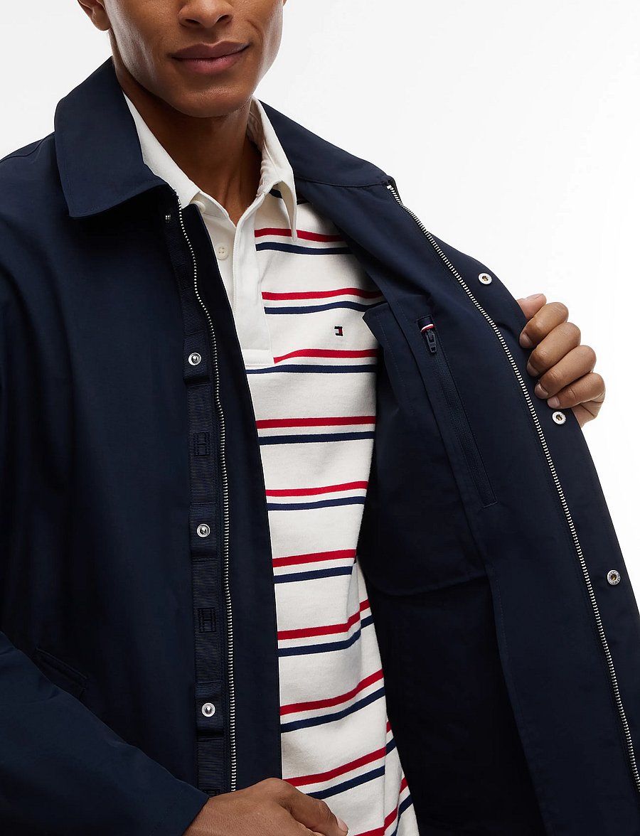 Tommy Hilfiger - 3L HOODED MAC - regenmäntel - navy blue - 4
