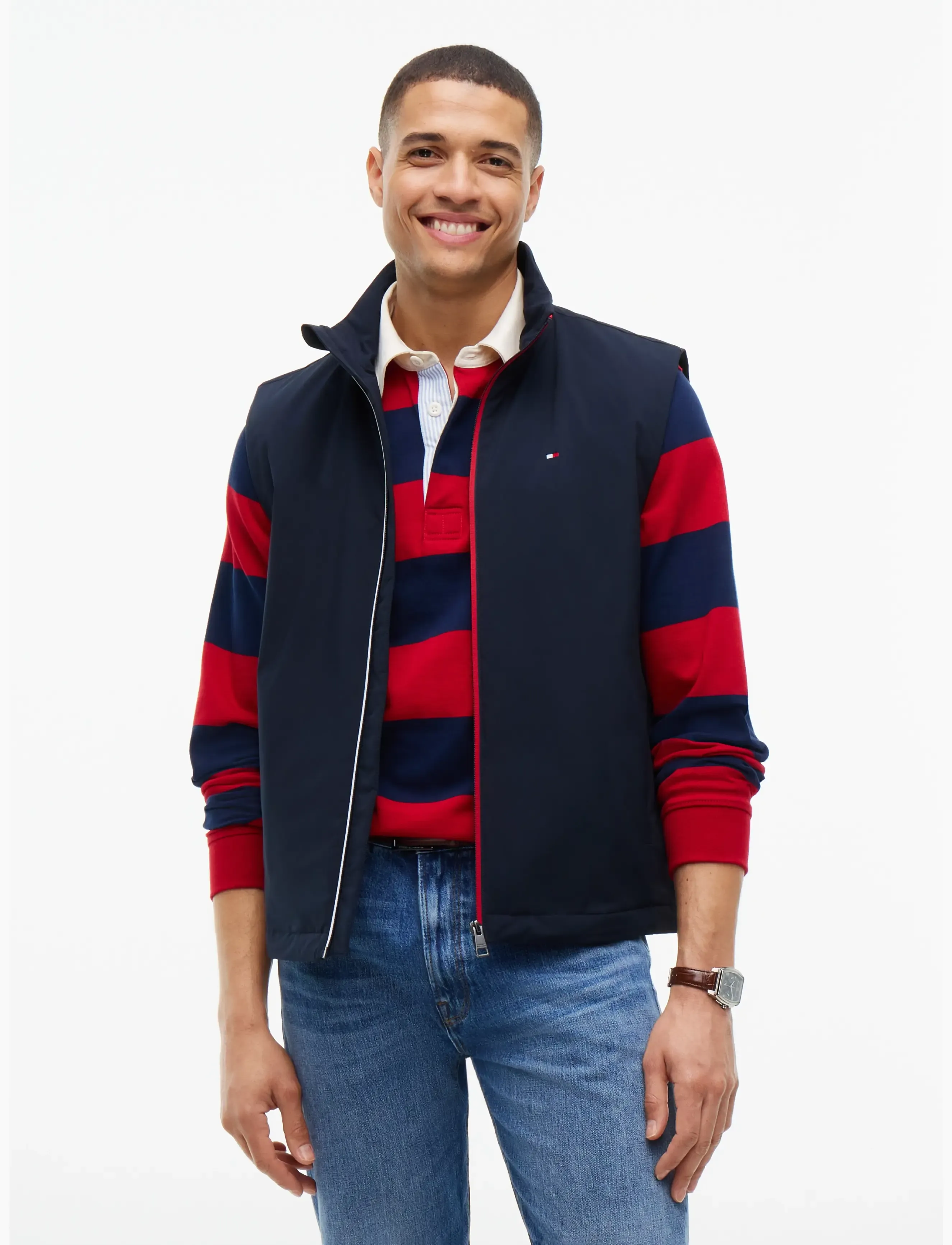 Tommy Hilfiger LIGHTWEIGHT PADDED VEST - Tøj - NAVY BLUE / navy