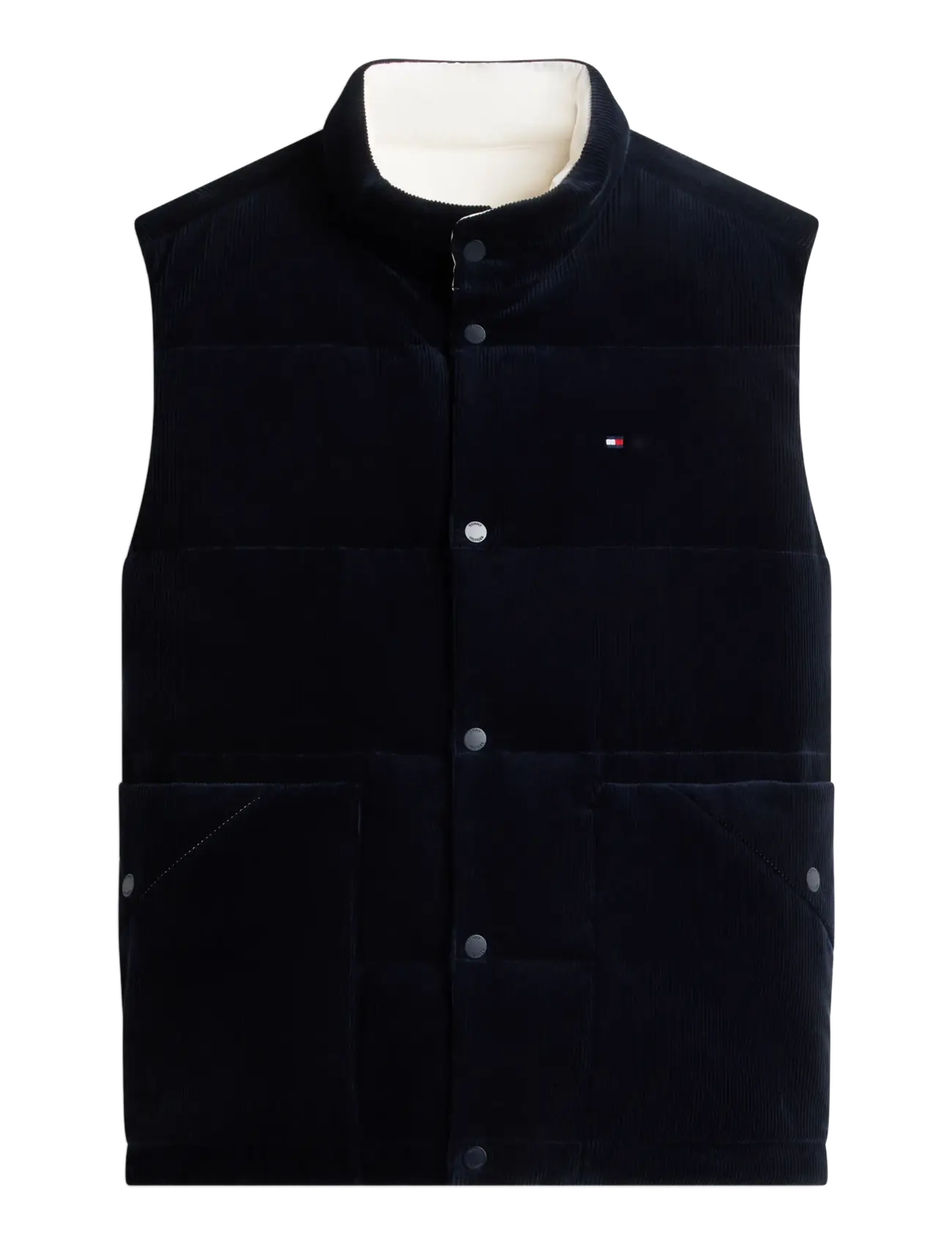 Tommy Hilfiger REVERSIBLE CORDUROY DOWN VEST - Nach Anlass kaufen - NAVY BLUE / navy