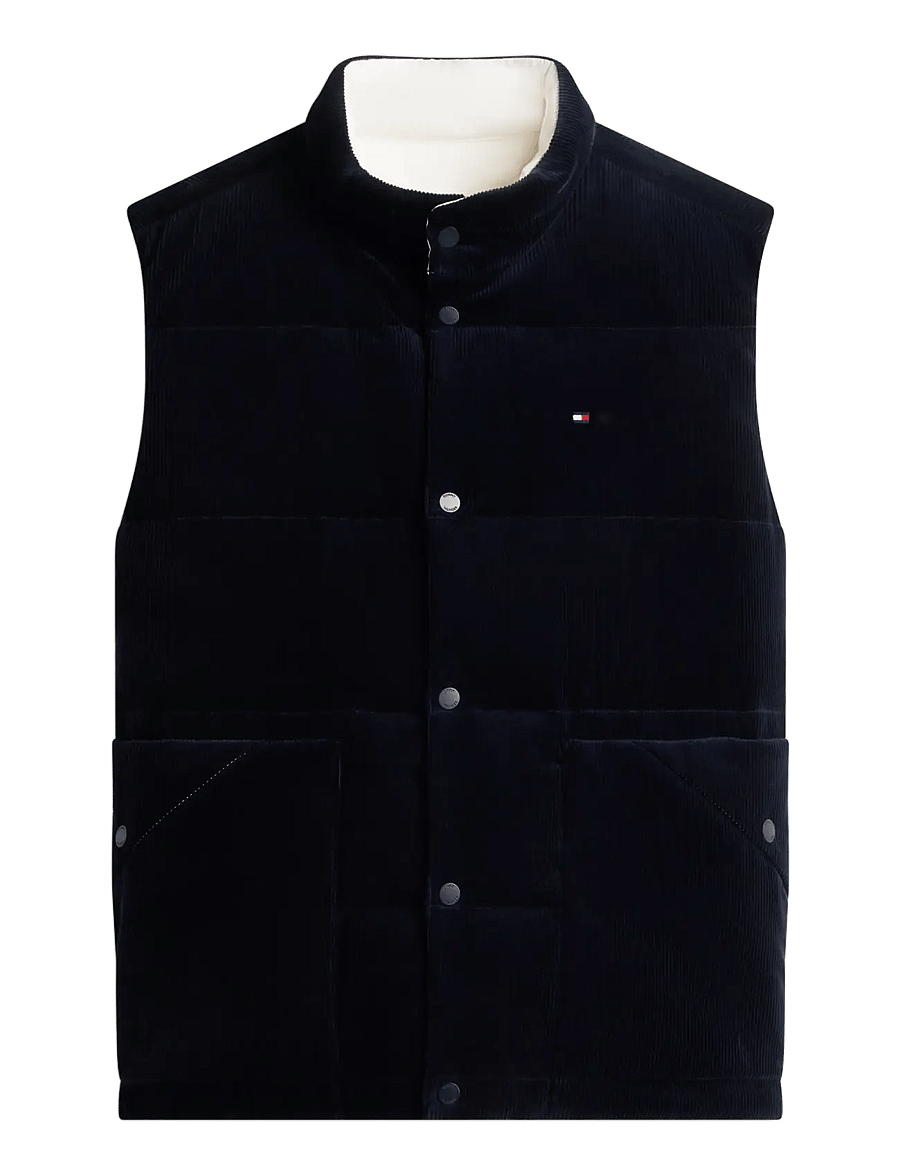 Tommy Hilfiger - REVERSIBLE CORDUROY DOWN VEST - westen - navy blue - 0