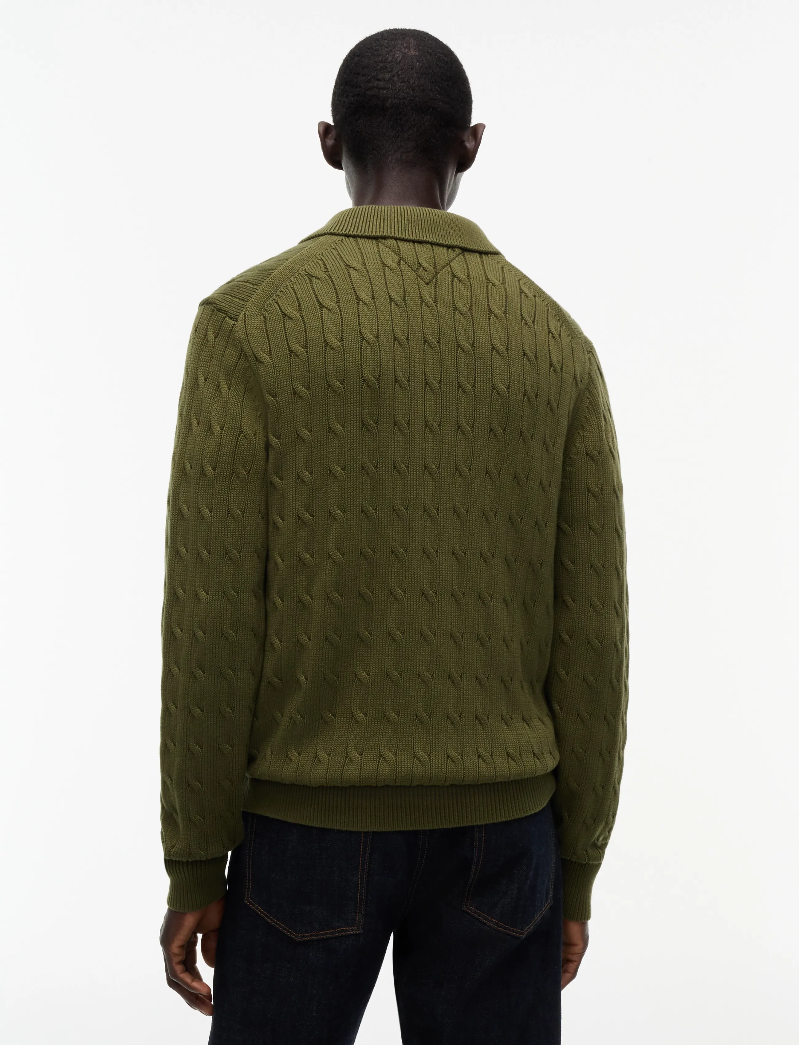 Tommy Hilfiger - CLASSIC COTTON CABLE BUTTON THRU - huntsman green - 2
