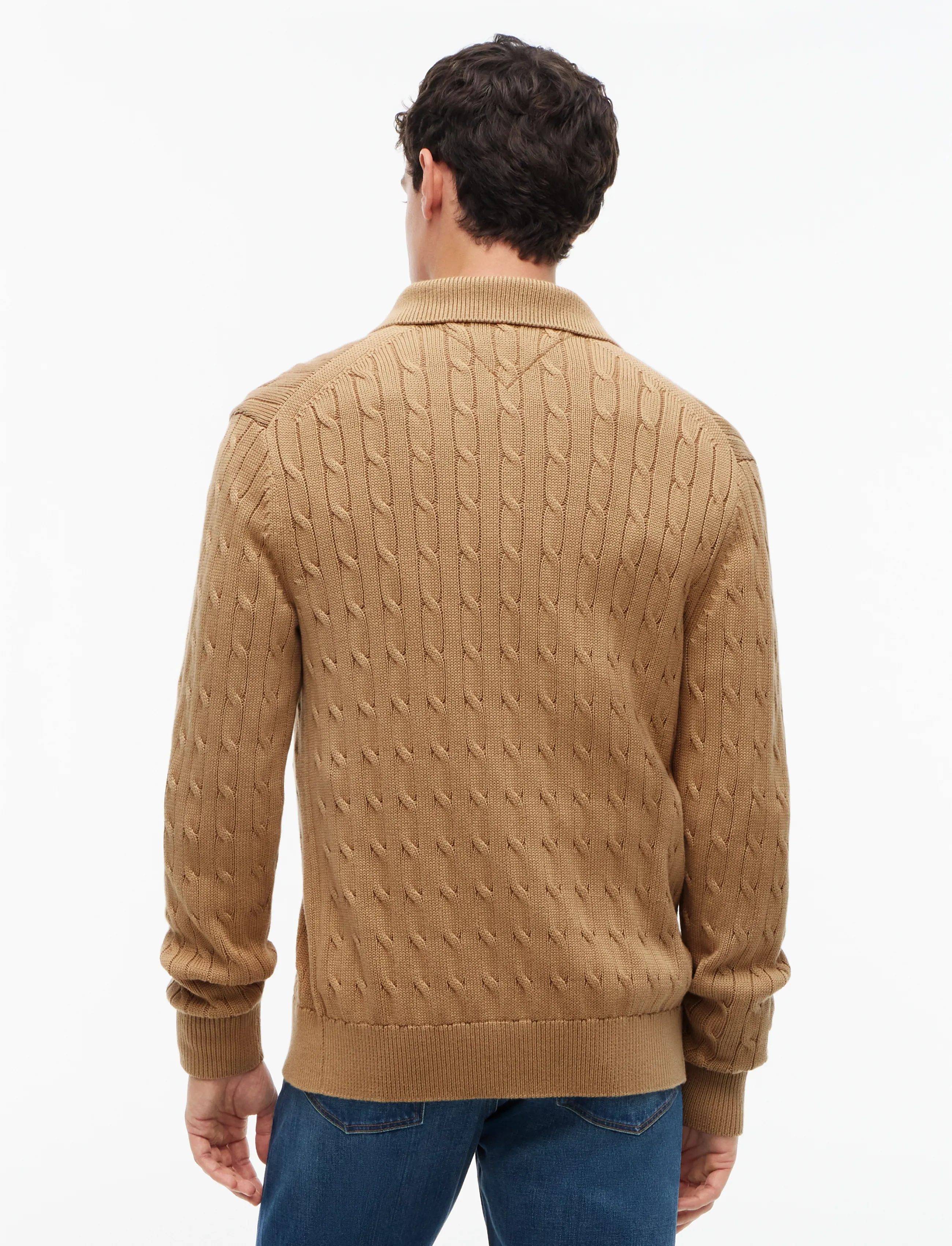Tommy Hilfiger - CLASSIC COTTON CABLE BUTTON THRU - safari canvas - 2