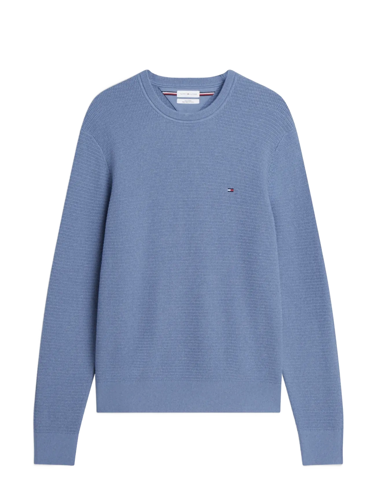 Tommy Hilfiger PIMA CTN CASH STRUCTURE CREWNECK - Rundhals - BRISK BLUE HEATHER / blue
