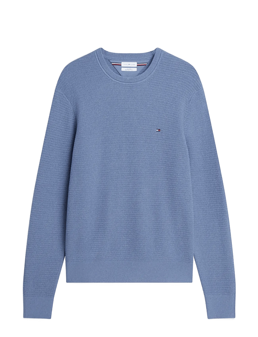 Tommy Hilfiger - PIMA CTN CASH STRUCTURE CREWNECK - rundhals - brisk blue heather - 1