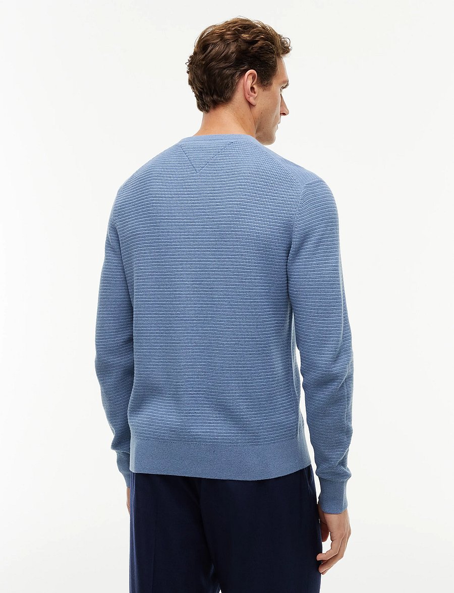 Tommy Hilfiger - PIMA CTN CASH STRUCTURE CREWNECK - rundhals - brisk blue heather - 2