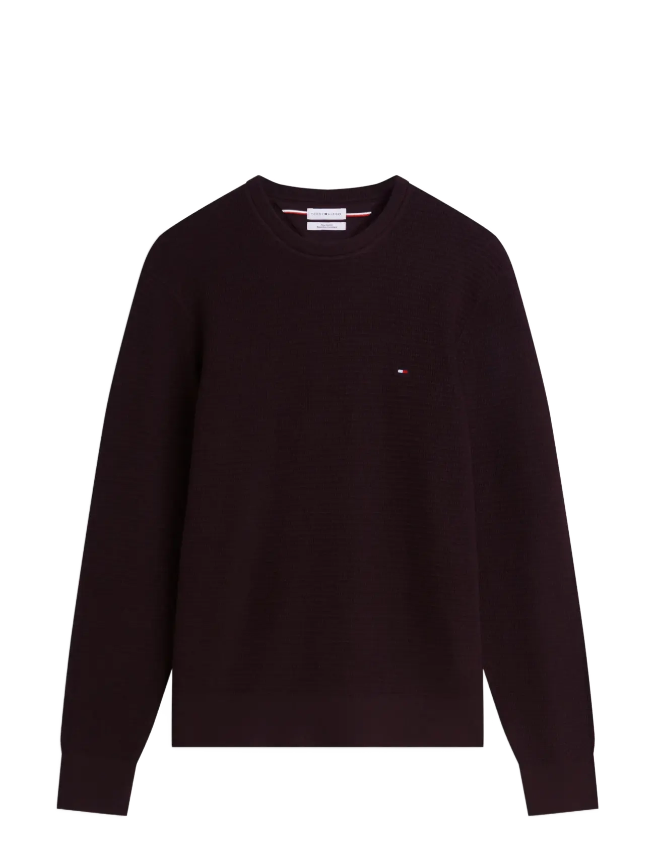Tommy Hilfiger PIMA CTN CASH STRUCTURE CREWNECK - Riided - CHOCOLATE / brown