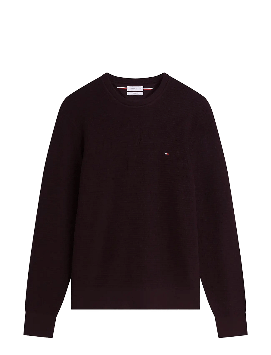 Tommy Hilfiger - PIMA CTN CASH STRUCTURE CREWNECK - Ümara kaelusega - chocolate - 1