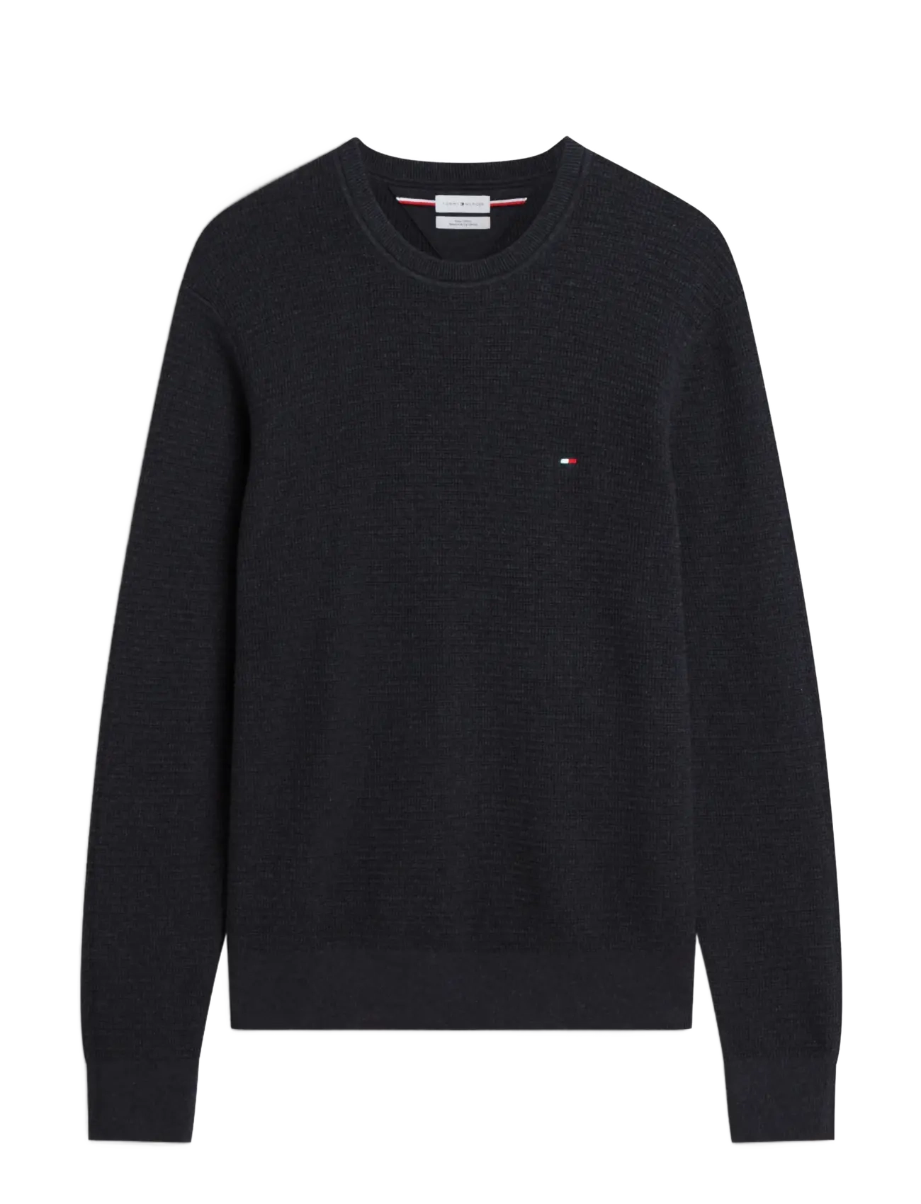 Tommy Hilfiger - PIMA CTN CASH STRUCTURE CREWNECK - rund hals - dark grey heather - 1