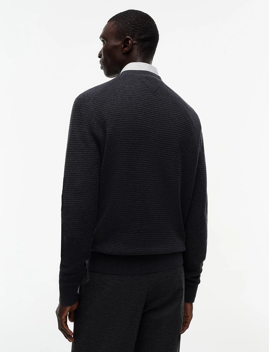 Tommy Hilfiger - PIMA CTN CASH STRUCTURE CREWNECK - rund hals - dark grey heather - 2
