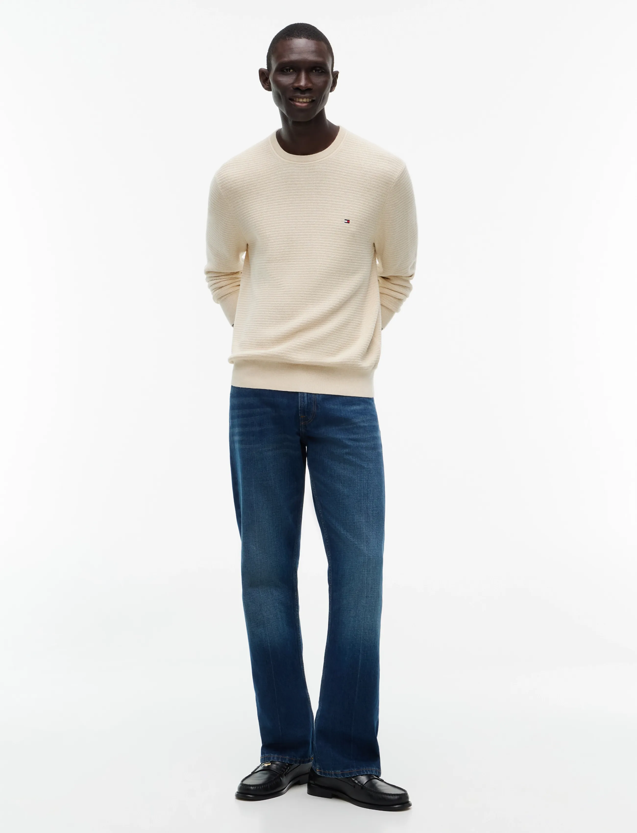 Tommy Hilfiger - PIMA CTN CASH STRUCTURE CREWNECK - rundhals - heathered oatmilk - 4