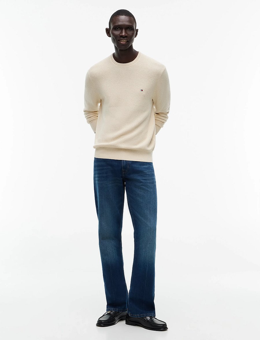 Tommy Hilfiger - PIMA CTN CASH STRUCTURE CREWNECK - rundhals - heathered oatmilk - 4