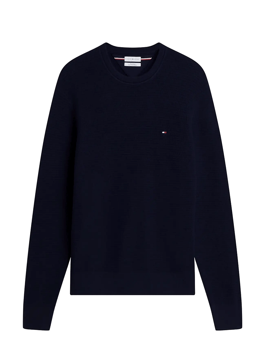 Tommy Hilfiger - PIMA CTN CASH STRUCTURE CREWNECK - rundhals - navy blue - 1