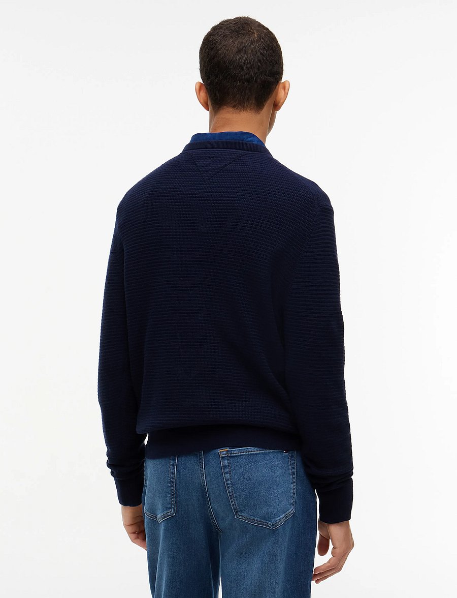 Tommy Hilfiger - PIMA CTN CASH STRUCTURE CREWNECK - rundhals - navy blue - 2