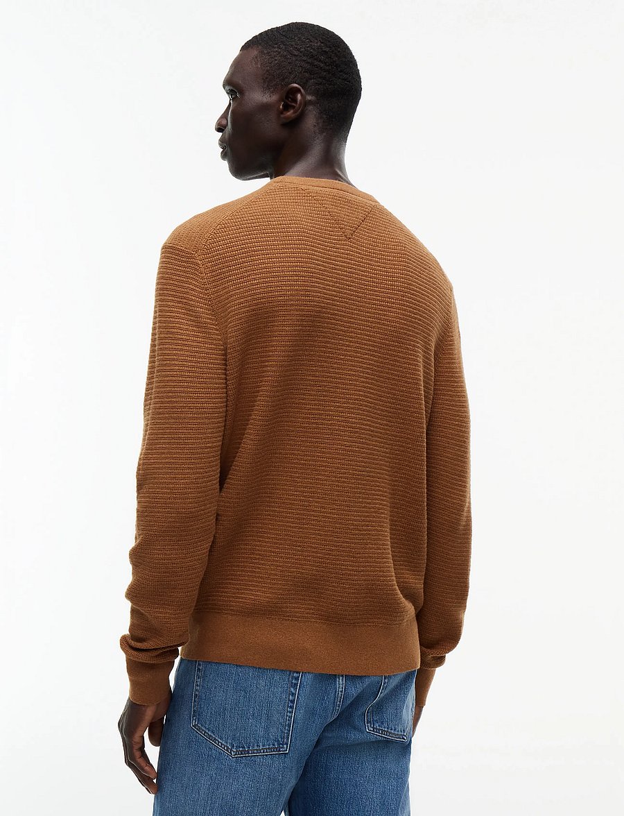 Tommy Hilfiger - PIMA CTN CASH STRUCTURE CREWNECK - rund hals - timeless tawny heather - 2