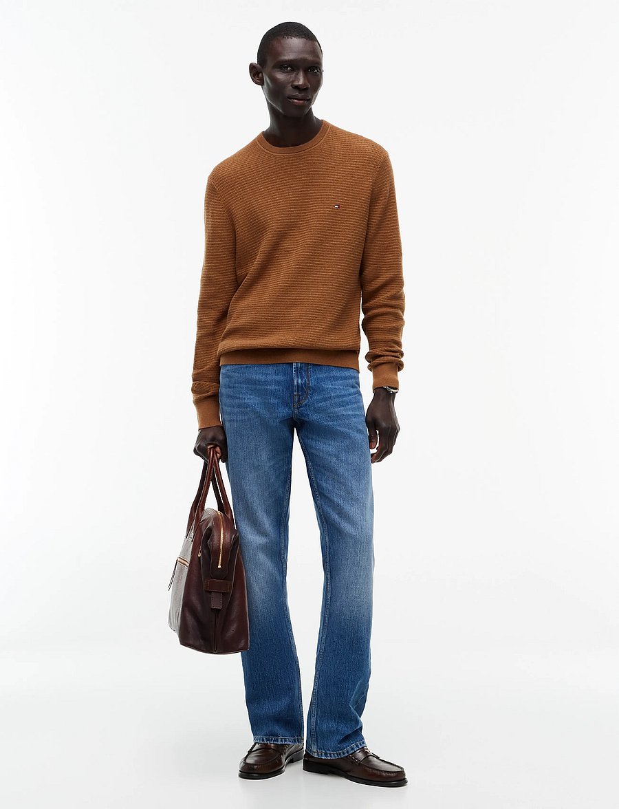 Tommy Hilfiger - PIMA CTN CASH STRUCTURE CREWNECK - rund hals - timeless tawny heather - 4